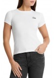 GUESS JEANS  CN EMBRO SLIM ΜΠΛΟΥΖΑ ΓΥΝΑΙΚΕΙΑ WHITE