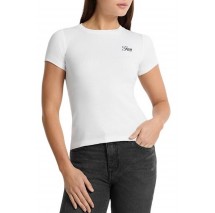 GUESS JEANS  CN EMBRO SLIM ΜΠΛΟΥΖΑ ΓΥΝΑΙΚΕΙΑ WHITE