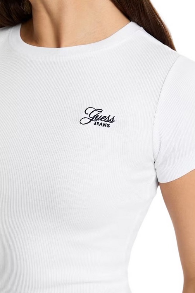 GUESS JEANS  CN EMBRO SLIM ΜΠΛΟΥΖΑ ΓΥΝΑΙΚΕΙΑ WHITE