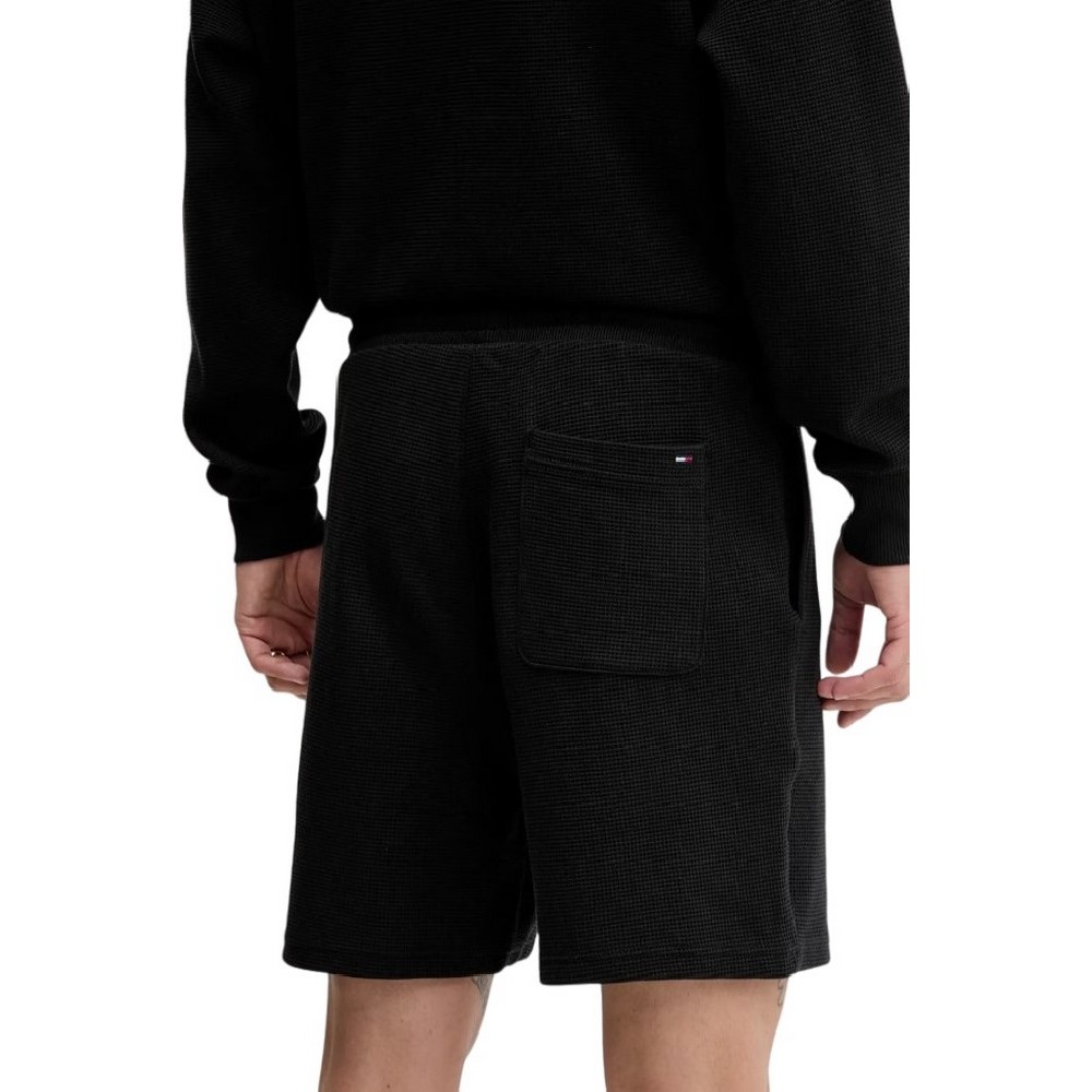 TOMMY JEANS RLX WAFFLE SCRIPT BEACH SHRT ΒΕΡΜΟΥΔΑ ΑΝΔΡΙΚΗ BLACK