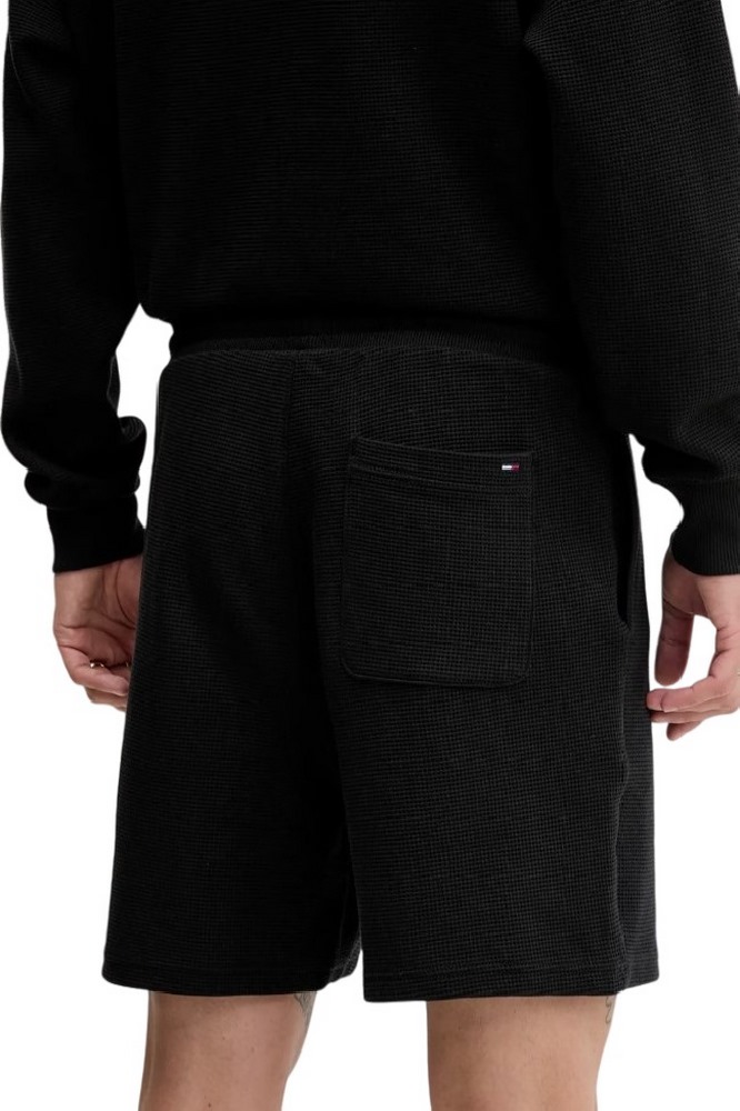 TOMMY JEANS RLX WAFFLE SCRIPT BEACH SHRT ΒΕΡΜΟΥΔΑ ΑΝΔΡΙΚΗ BLACK