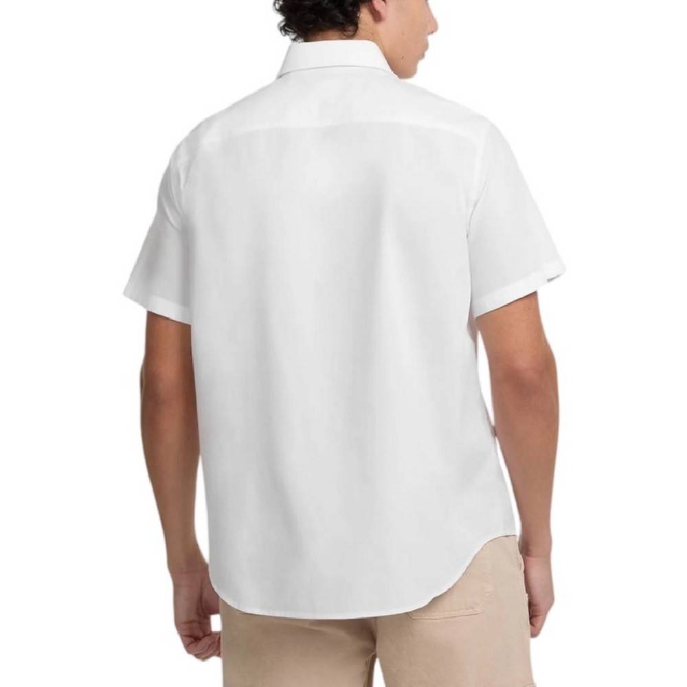 GUESS JEANS SS REG PKT COLLAR  ΠΟΥΚΑΜΙΣΟ ΑΝΔΡΙΚΟ WHITE
