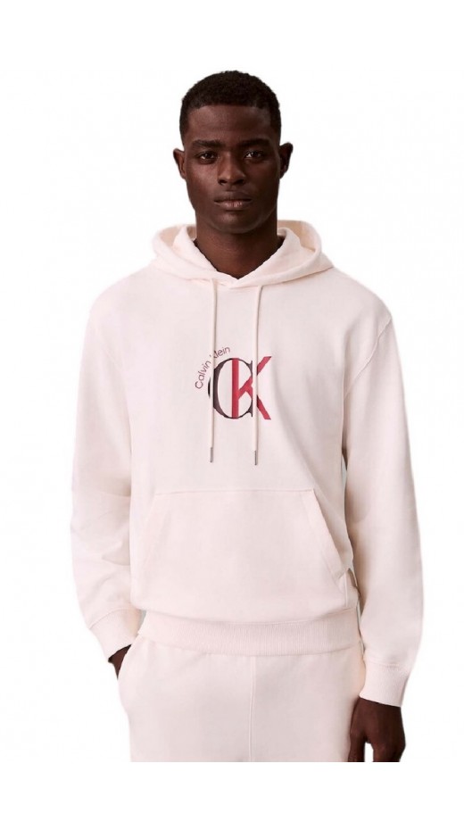CALVIN KLEIN JEANS LS EU 350TERRY GRAPHIC HOODIE ΦΟΥΤΕΡ ΜΠΛΟΥΖΑ ΑΝΔΡΙΚΗ OFF WHITE
