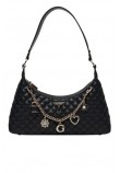 GUESS EVERLEE TOP ZIP SHOULDER BAG ΤΣΑΝΤΑ ΓΥΝΑΙΚΕΙΑ BLACK