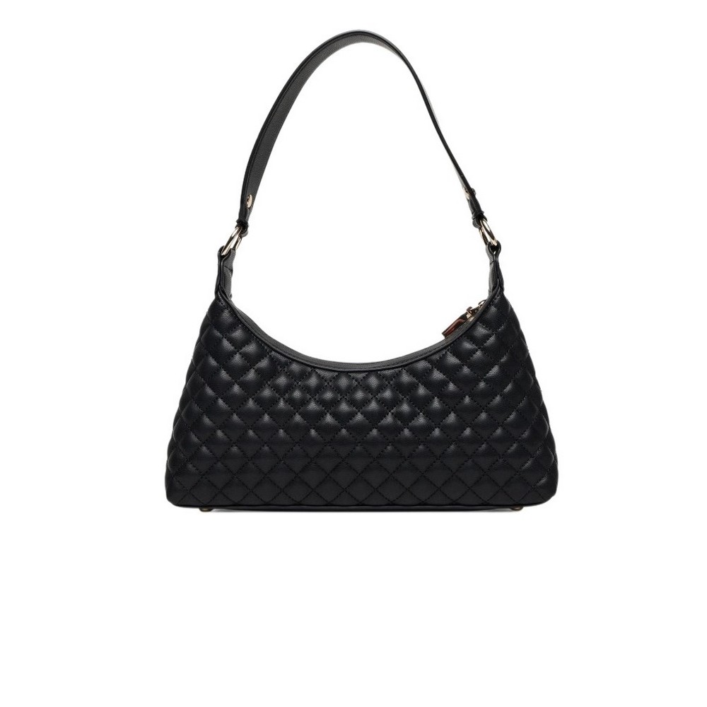 GUESS EVERLEE TOP ZIP SHOULDER BAG ΤΣΑΝΤΑ ΓΥΝΑΙΚΕΙΑ BLACK