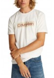 CALVIN KLEIN LABEL PRINT TEE T-SHIRT ΜΠΛΟΥΖΑ ΑΝΔΡΙΚΗ OFF WHITE