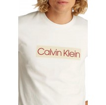 CALVIN KLEIN LABEL PRINT TEE T-SHIRT ΜΠΛΟΥΖΑ ΑΝΔΡΙΚΗ OFF WHITE