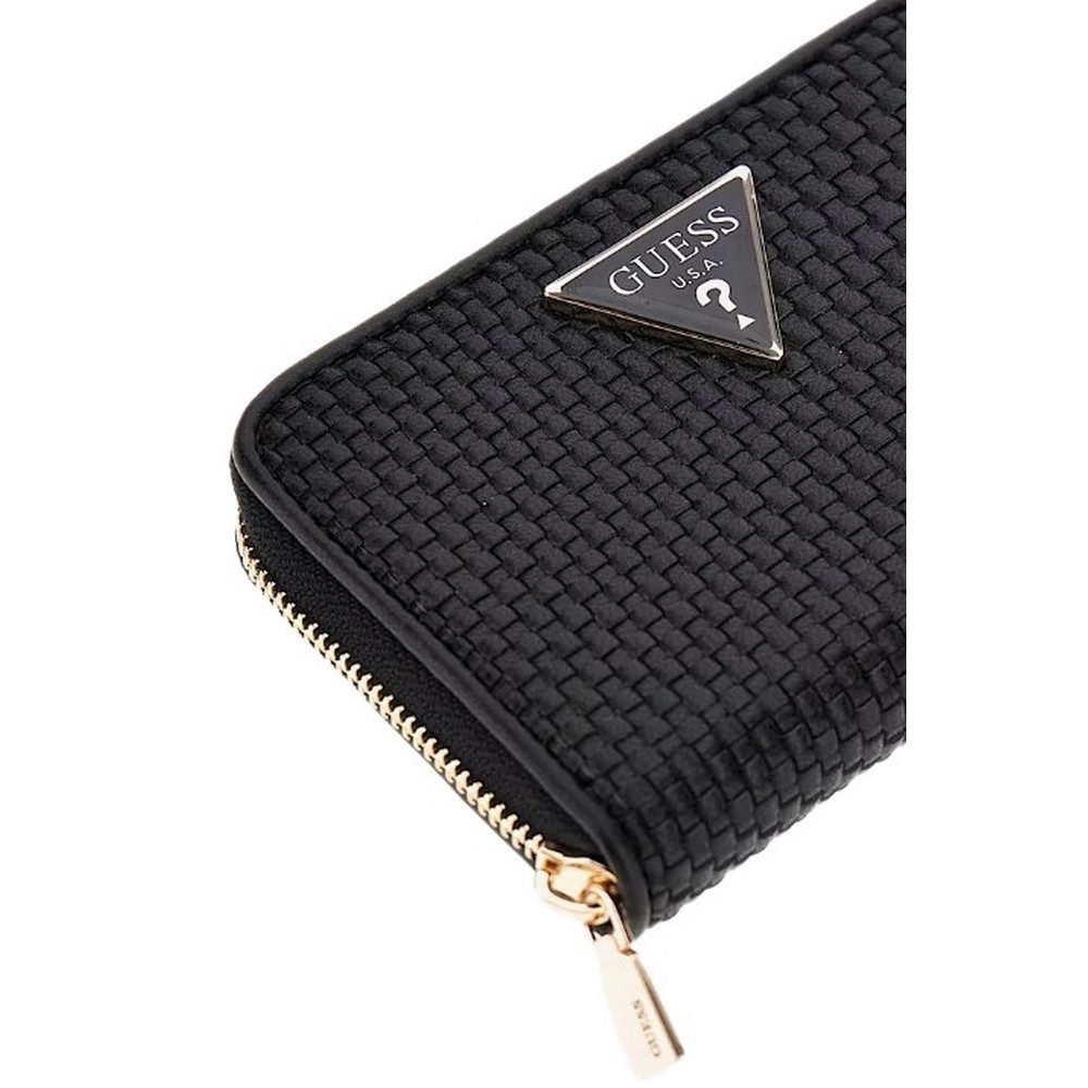 GUESS PHAEDRA SLG MEDIUM ZIP AROUND ΠΟΡΤΟΦΟΛΙ ΓΥΝΑΙΚΕΙΟ BLACK