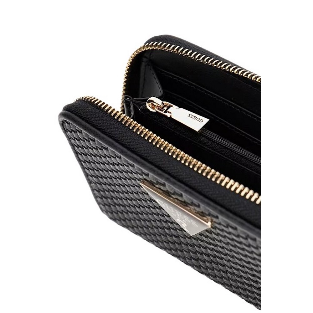 GUESS PHAEDRA SLG MEDIUM ZIP AROUND ΠΟΡΤΟΦΟΛΙ ΓΥΝΑΙΚΕΙΟ BLACK