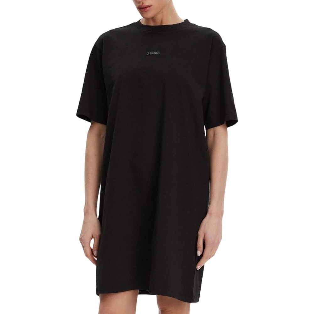 CALVIN KLEIN JEANS PLACED INST TEE DRESS ΦΟΡΕΜΑ ΓΥΝΑΙΚΕΙΟ BLACK