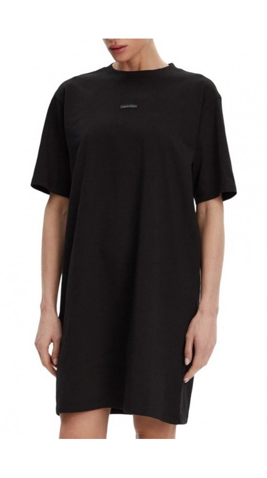 CALVIN KLEIN JEANS PLACED INST TEE DRESS ΦΟΡΕΜΑ ΓΥΝΑΙΚΕΙΟ BLACK