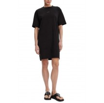 CALVIN KLEIN JEANS PLACED INST TEE DRESS ΦΟΡΕΜΑ ΓΥΝΑΙΚΕΙΟ BLACK