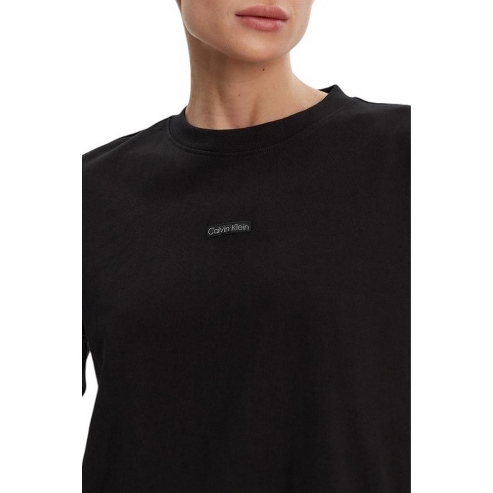 CALVIN KLEIN JEANS PLACED INST TEE DRESS ΦΟΡΕΜΑ ΓΥΝΑΙΚΕΙΟ BLACK