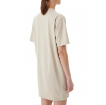 CALVIN KLEIN JEANS PLACED INST TEE DRESS ΦΟΡΕΜΑ ΓΥΝΑΙΚΕΙΟ BEIGE