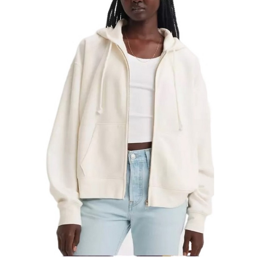 LEVIS® EVERYDAY ZIP HOODIE ΖΑΚΕΤΑ ΦΟΥΤΕΡ ΓΥΝΑΙΚΕΙΑ OFF WHITE