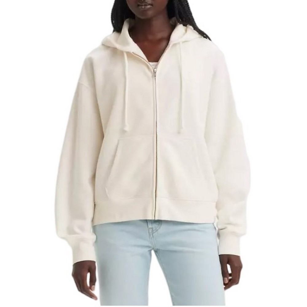LEVIS® EVERYDAY ZIP HOODIE ΖΑΚΕΤΑ ΦΟΥΤΕΡ ΓΥΝΑΙΚΕΙΑ OFF WHITE