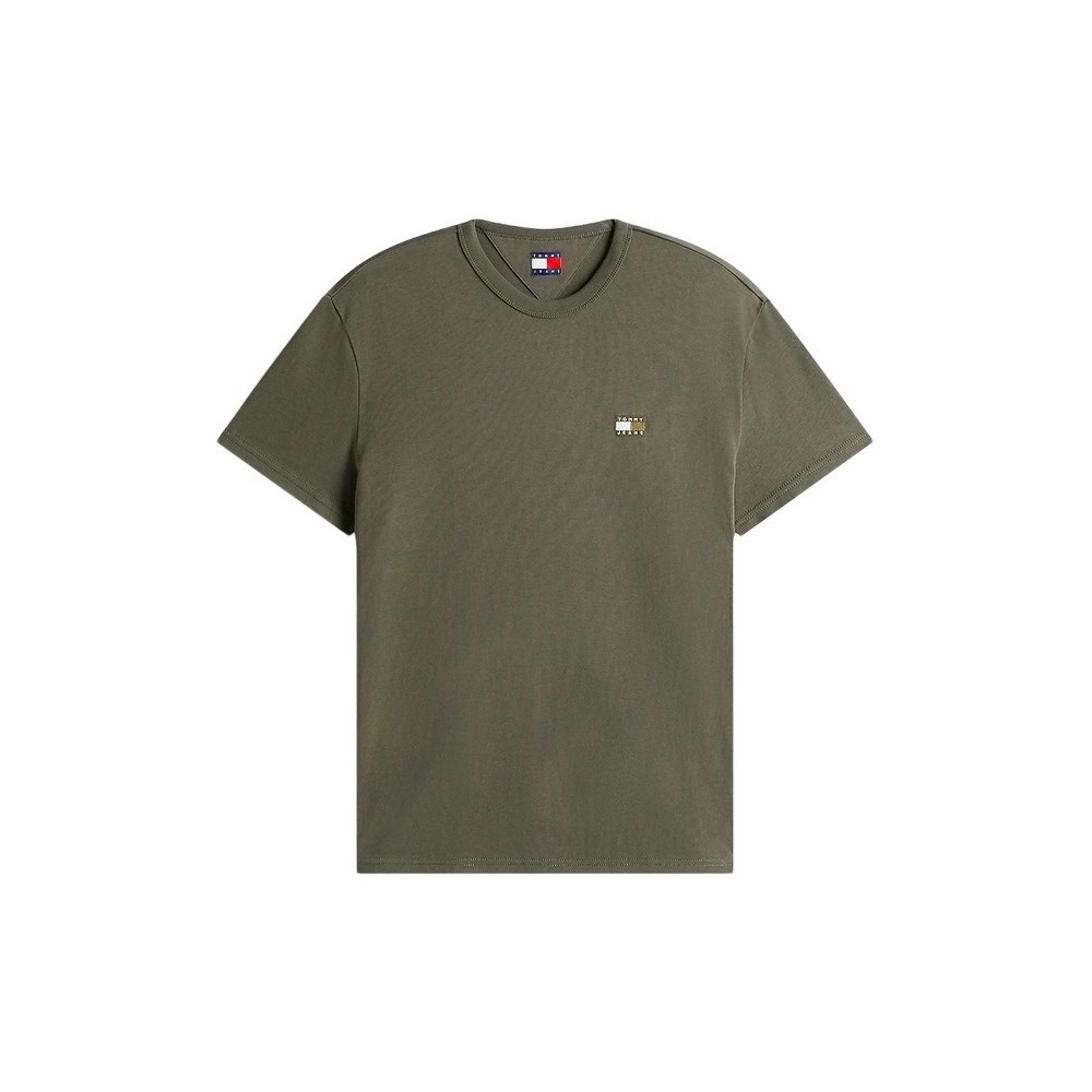 TOMMY JEANS REG BADGE TEE EXT T-SHIRT ΜΠΛΟΥΖΑ ΑΝΔΡΙΚΗ KHAKI