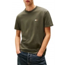 TOMMY JEANS REG BADGE TEE EXT T-SHIRT ΜΠΛΟΥΖΑ ΑΝΔΡΙΚΗ KHAKI