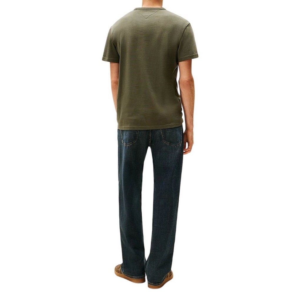 TOMMY JEANS REG BADGE TEE EXT T-SHIRT ΜΠΛΟΥΖΑ ΑΝΔΡΙΚΗ KHAKI