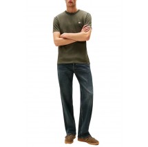 TOMMY JEANS REG BADGE TEE EXT T-SHIRT ΜΠΛΟΥΖΑ ΑΝΔΡΙΚΗ KHAKI