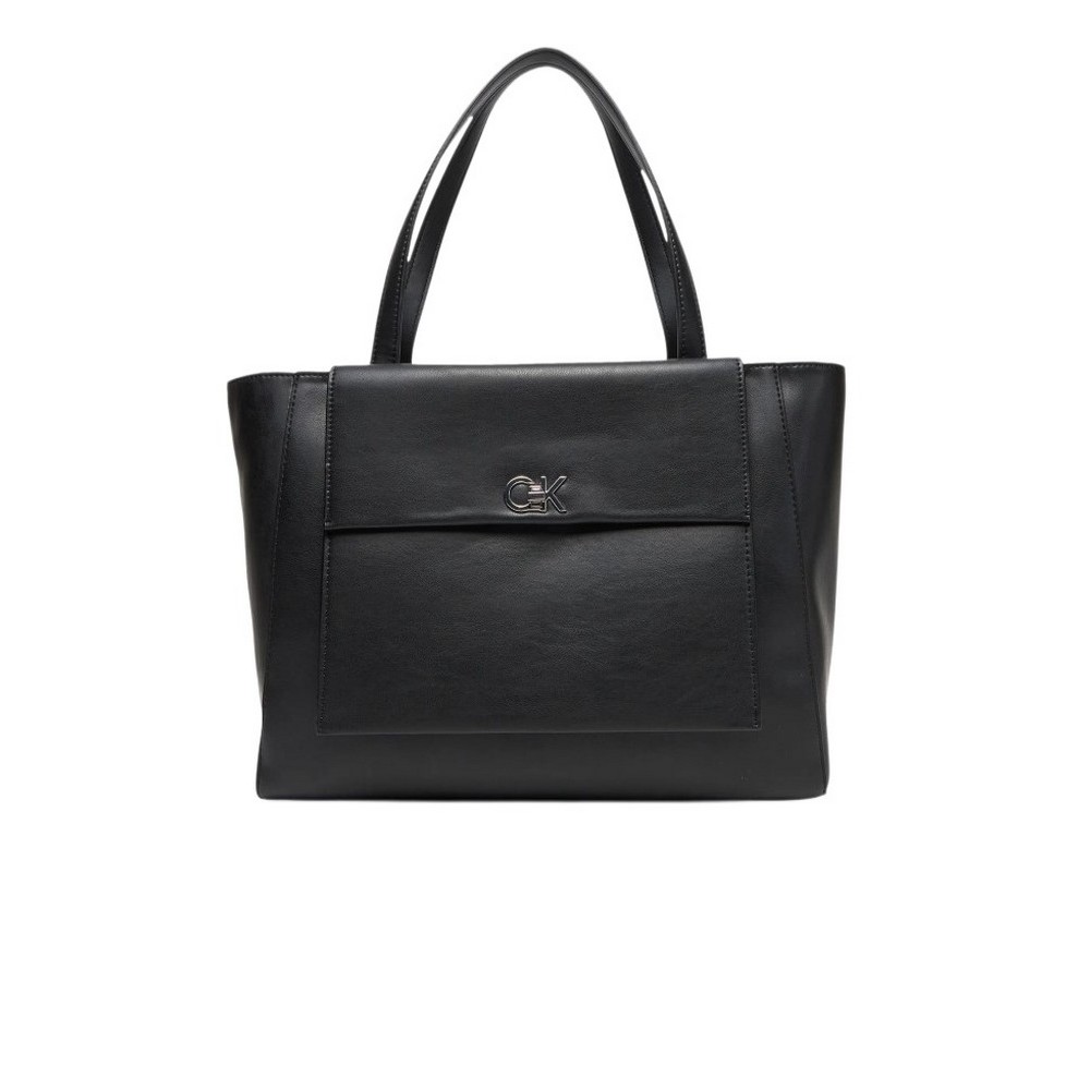 CALVIN KLEIN RE-LOCK MEDIUM SHOPPER ΤΣΑΝΤΑ ΓΥΝΑΙΚΕΙΑ BLACK