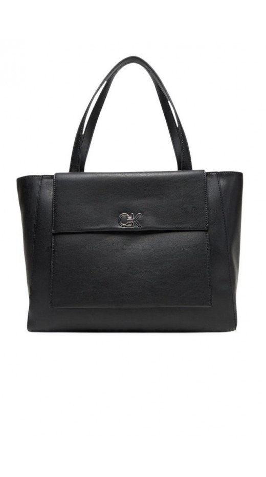CALVIN KLEIN RE-LOCK MEDIUM SHOPPER ΤΣΑΝΤΑ ΓΥΝΑΙΚΕΙΑ BLACK