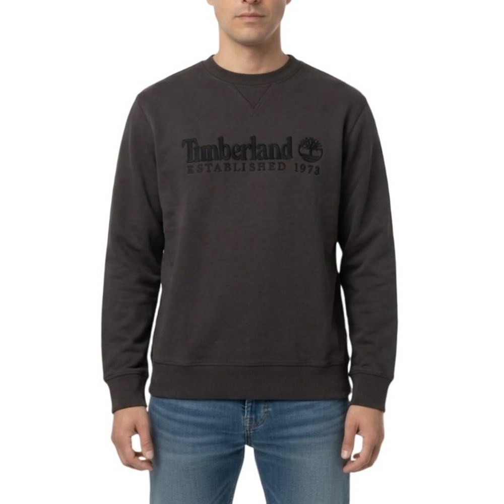 TIMBERLAND 1973 EMBROIDERED LOGO BB ΦΟΥΤΕΡ ΜΠΛΟΥΖΑ ΑΝΔΡΙΚΗ WASHED BLACK