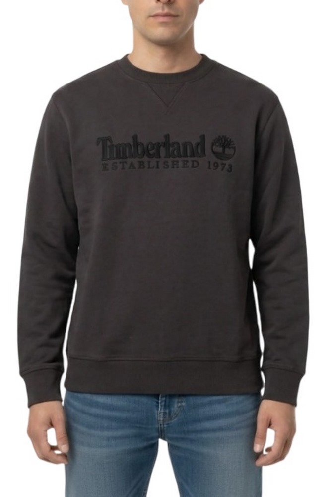 TIMBERLAND 1973 EMBROIDERED LOGO BB ΦΟΥΤΕΡ ΜΠΛΟΥΖΑ ΑΝΔΡΙΚΗ WASHED BLACK