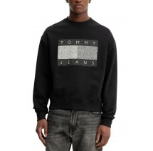 TOMMY JEANS 90S DISTRESSED FLAG CREW ΦΟΥΤΕΡ ΜΠΛΟΥΖΑ ΑΝΔΡΙΚΗ BLACK