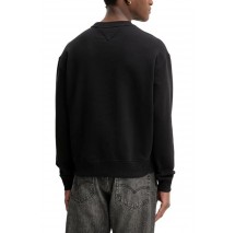 TOMMY JEANS 90S DISTRESSED FLAG CREW ΦΟΥΤΕΡ ΜΠΛΟΥΖΑ ΑΝΔΡΙΚΗ BLACK