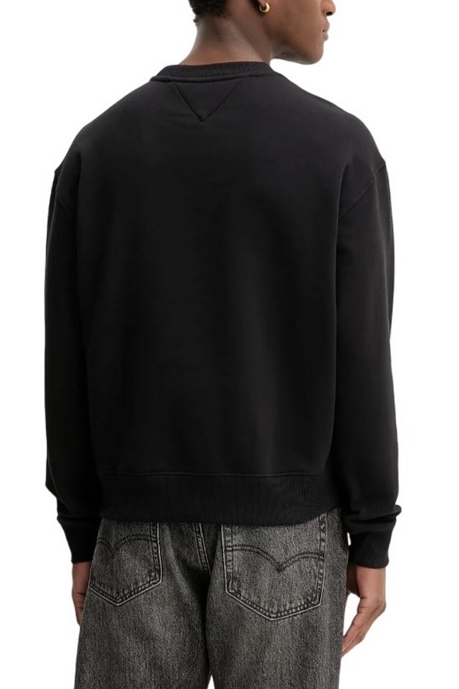 TOMMY JEANS 90S DISTRESSED FLAG CREW ΦΟΥΤΕΡ ΜΠΛΟΥΖΑ ΑΝΔΡΙΚΗ BLACK