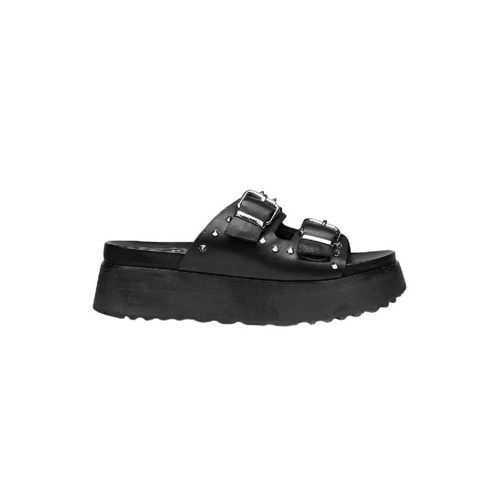 CULT JANIS  BLACK/SILVER WITH STUDS ΠΑΝΤΟΦΛΑ ΓΥΝΑΙΚΕΙΑ BLACK