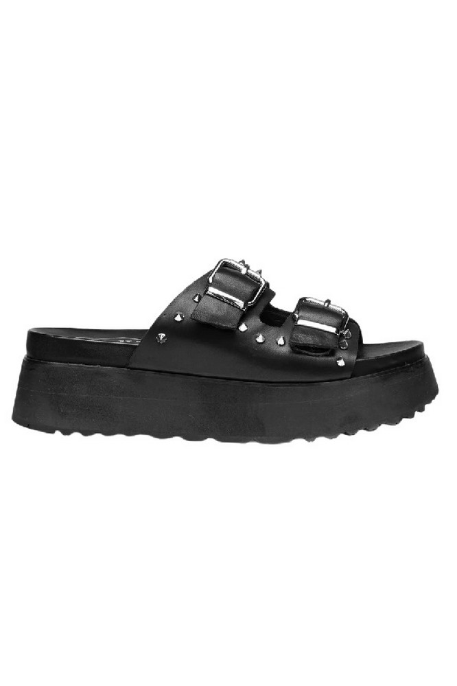 CULT JANIS  BLACK/SILVER WITH STUDS ΠΑΝΤΟΦΛΑ ΓΥΝΑΙΚΕΙΑ BLACK