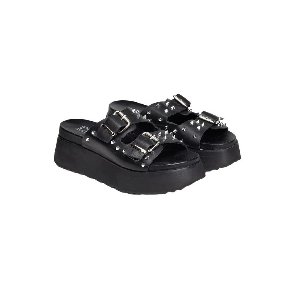CULT JANIS  BLACK/SILVER WITH STUDS ΠΑΝΤΟΦΛΑ ΓΥΝΑΙΚΕΙΑ BLACK