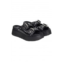 CULT JANIS  BLACK/SILVER WITH STUDS ΠΑΝΤΟΦΛΑ ΓΥΝΑΙΚΕΙΑ BLACK