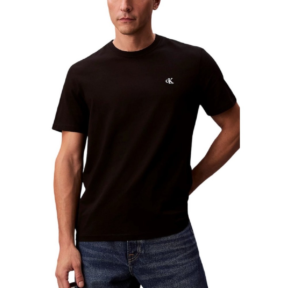 CALVIN KLEIN JEANS SS MONOGRAM 20S EASY TEE T-SHIRT ΜΠΛΟΥΖΑ ΑΝΔΡΙΚΗ BLACK