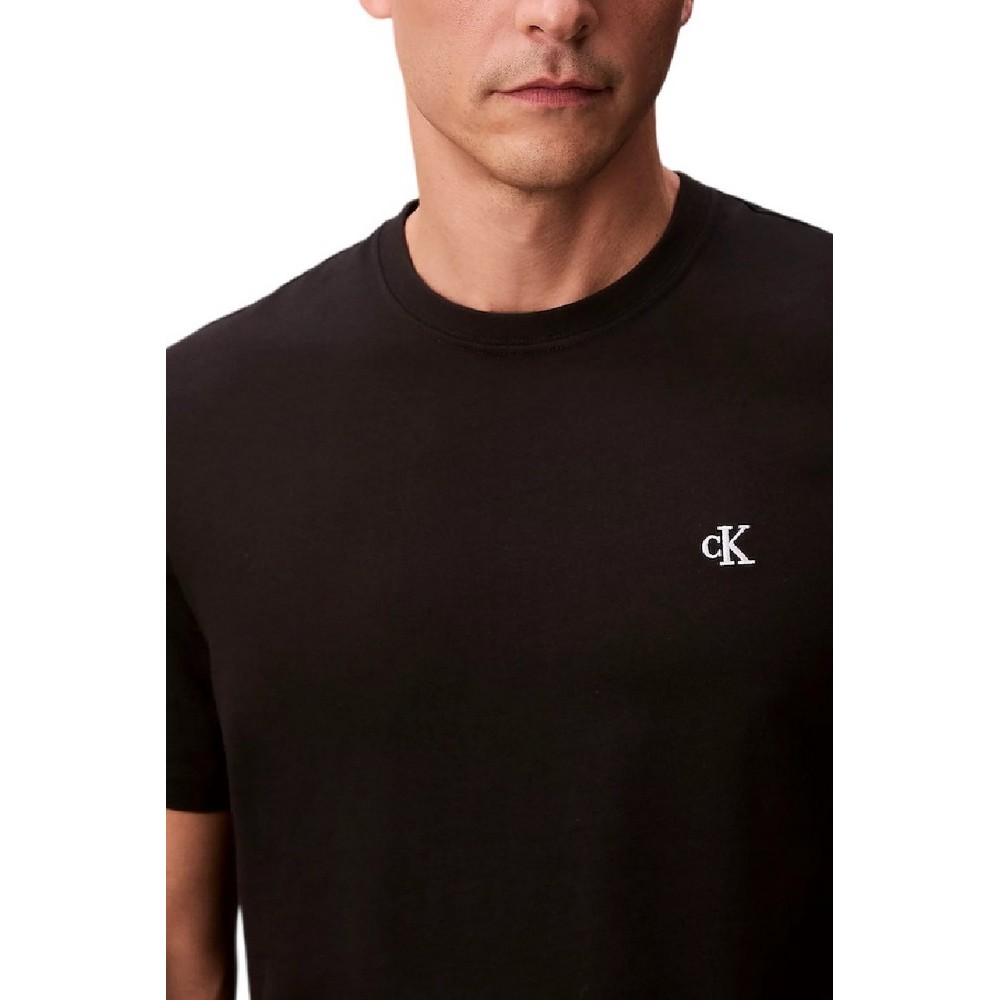 CALVIN KLEIN JEANS SS MONOGRAM 20S EASY TEE T-SHIRT ΜΠΛΟΥΖΑ ΑΝΔΡΙΚΗ BLACK