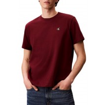 CALVIN KLEIN JEANS SS MONOGRAM 20S EASY TEE T-SHIRT ΜΠΛΟΥΖΑ ΑΝΔΡΙΚΗ BORDEAUX