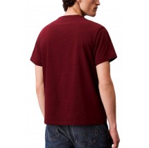 CALVIN KLEIN JEANS SS MONOGRAM 20S EASY TEE T-SHIRT ΜΠΛΟΥΖΑ ΑΝΔΡΙΚΗ BORDEAUX