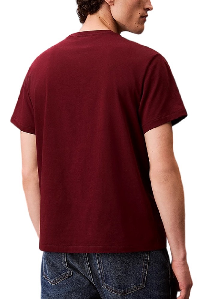 CALVIN KLEIN JEANS SS MONOGRAM 20S EASY TEE T-SHIRT ΜΠΛΟΥΖΑ ΑΝΔΡΙΚΗ BORDEAUX