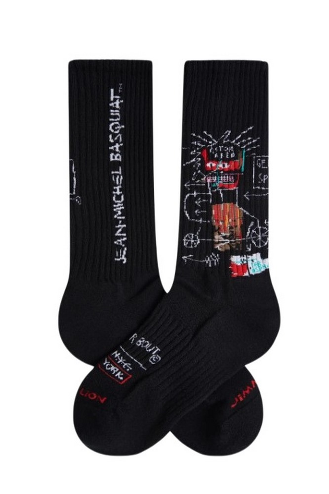 JIMMY LION ATHLETIC BASQULAT GEM SPA SOCKS UNISEX ΚΑΛΤΣΕΣ BLACK