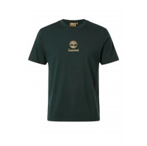 TIMBERLAND PRINT STACK LOGO SHORT T-SHIRT ΜΠΛΟΥΖΑ ΑΝΔΡΙΚΗ DARK GREEN