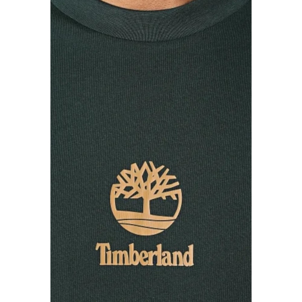 TIMBERLAND PRINT STACK LOGO SHORT T-SHIRT ΜΠΛΟΥΖΑ ΑΝΔΡΙΚΗ DARK GREEN