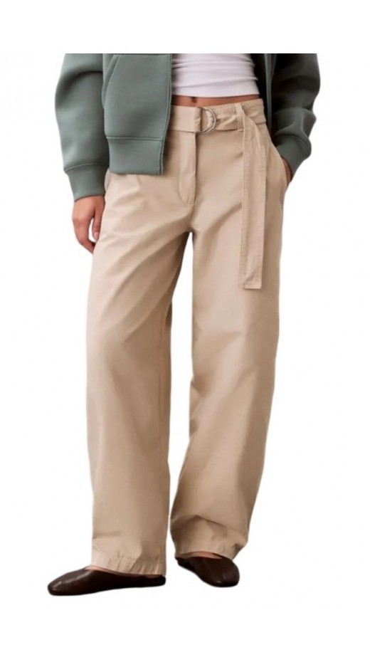 CALVIN KLEIN JEANS COTTON SEAMED PANT ΠΑΝΤΕΛΟΝΙ ΓΥΝΑΙΚΕΙΟ BEIGE