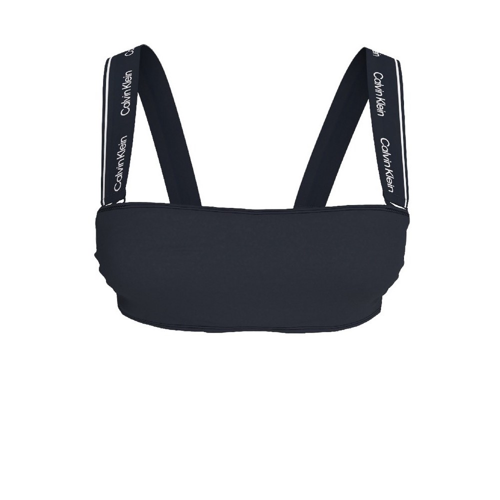 CALVIN KLEIN REMOVABLE STRAPS BANDEAU ΜΑΓΙΟ ΓΥΝΑΙΚΕΙΟ NAVY