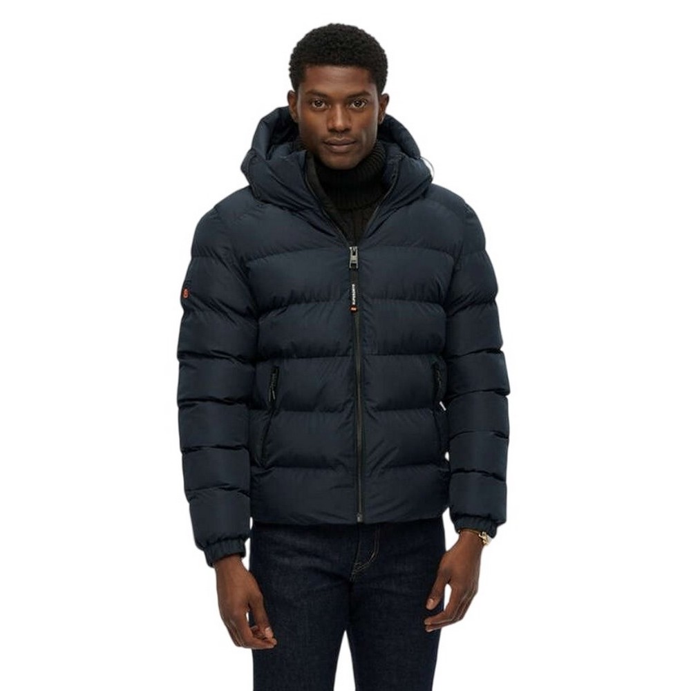 SUPERDRY SDCD HOODED SPORTS PUFFER JACKET ΜΠΟΥΦΑΝ ΑΝΔΡΙΚΟ NAVY