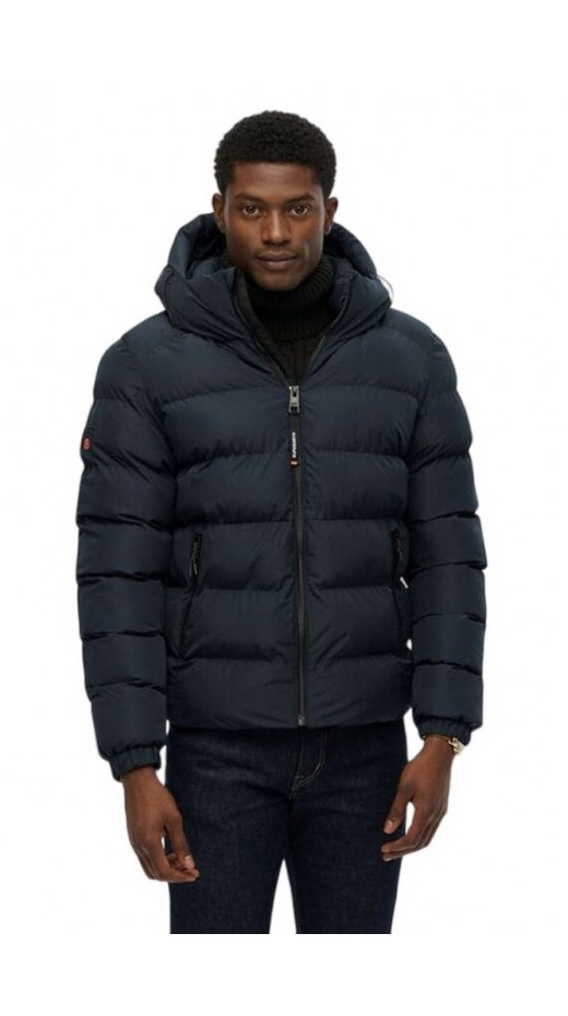 SUPERDRY SDCD HOODED SPORTS PUFFER JACKET ΜΠΟΥΦΑΝ ΑΝΔΡΙΚΟ NAVY
