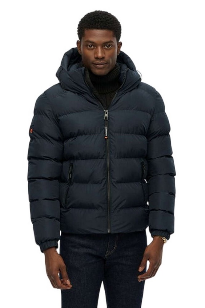 SUPERDRY D1 SDSW HOODED SPORTS PUFFER JACKET ΜΠΟΥΦΑΝ ΑΝΔΡΙΚΟ NAVY