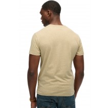 SUPERDRY ESSENTIAL LOGO EMB T-SHIRT ΜΠΛΟΥΖΑ ΑΝΔΡΙΚΗ TAN