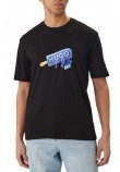 HUGO BOSS JERSEY NOGLASY T-SHIRT ΜΠΛΟΥΖΑ ΑΝΔΡΙΚΗ BLACK